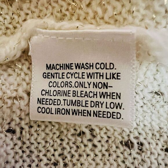 Style & Co Wool Blend Cream Color Butterfly Knitted Lightweight Sweater Plus 3X - Picture 10 of 10